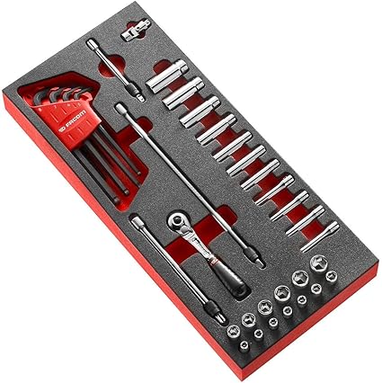 Facom Modm Rl2 Module Mousse Cliquet A Verrrouillage Douilles En Pouces Multicolore 1 4 Amazon Fr Bricolage