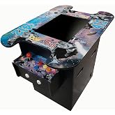 Full Size Cocktail Arcade Machine - 2 Player, 60 Retro Games, 22" LCD, Includes 2 Stools & 5 Year Warranty