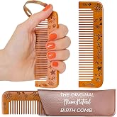 Mama Natural Wooden Labor Comb &ndash; Essential Birth &amp; Delivery Support | Ergonomic Wood Comb for Pregnancy, Contractions &amp; Acupressure Relief