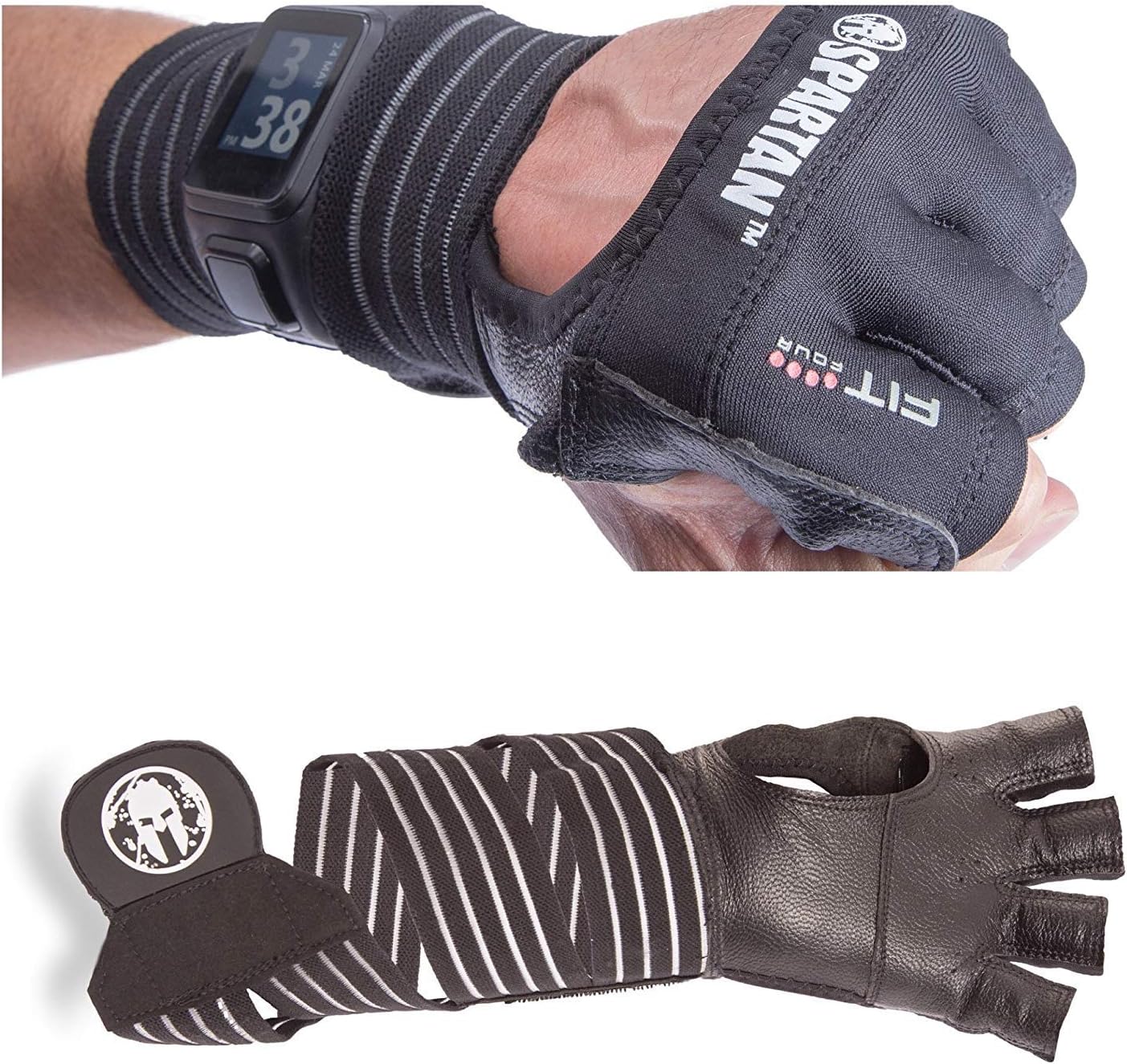 Spartan Race OCR Slit Leather Gloves by Fit Four Obstacle Course
