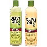 Organic Root Stimulator Olive Oil Aloe Shampoo + Replenishing Conditioner, 12.25 oz