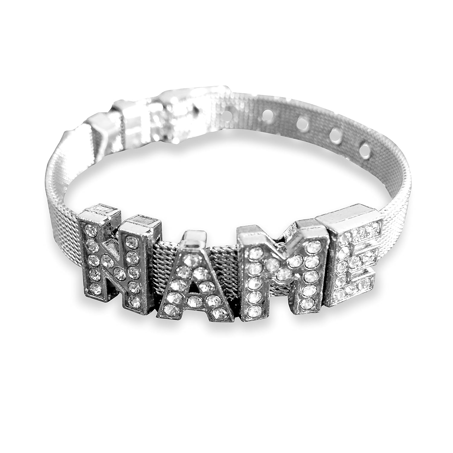 stickofy girl's personalized silver bracelet