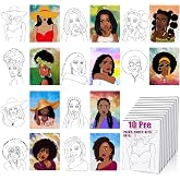 Pre Drawn for Painting for Adults 10 Pack 8X10 Without Frame Sip and Paint Canvas,Drawn Canvas for Painting for Adults,Sip and Paint for Adult's Date Night