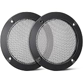 Facmogu 2PCS 4" Round Speaker Grill Covers, Metal Mesh Protective Case | Universal Steel Mesh Grille with Mounting Screws for Home Theater &amp; Car Audio Woofer Loudspeaker, Decorative Circle Grille