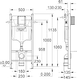 GROHE Solido 2-in-1 WC Cistern Set 1.13m Installation Height view 2