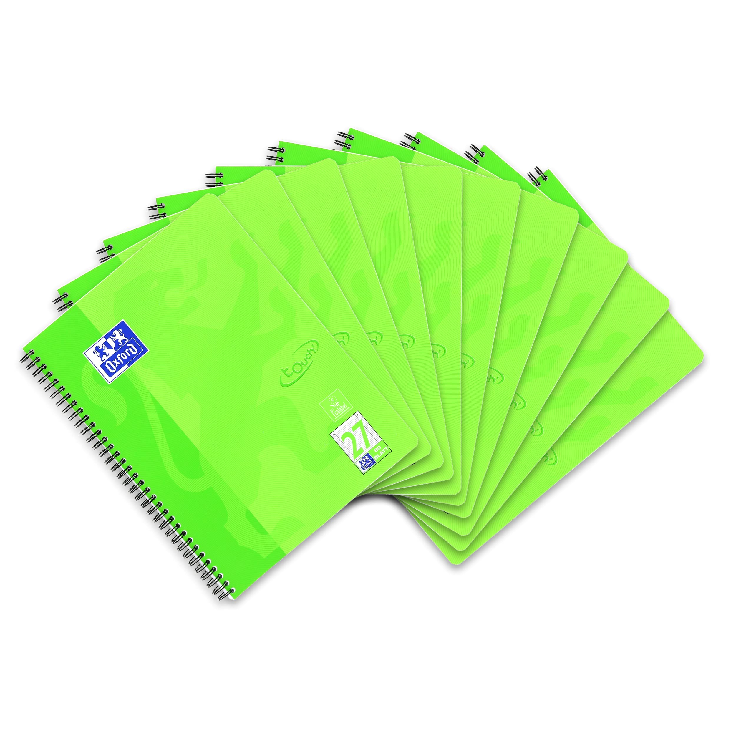 Oxford Writing pad 400086492 "Touch" Lined, Grass Green 10 Grass Green