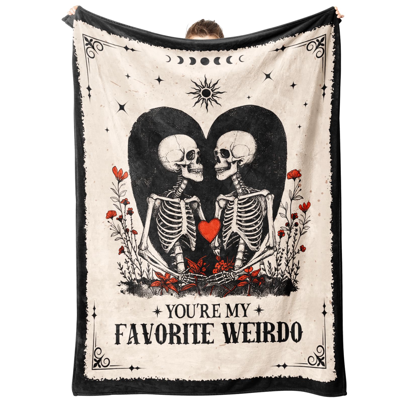 Photo 1 of Juratar Gifts for Him Her, Anniversary Halloween Blanket for Women Men, Birthday Gifts for Boyfriend Girlfriend, I Love You Gift, Engagement, Wedding Gift for Wife, Husband, Couple, 60"X50"