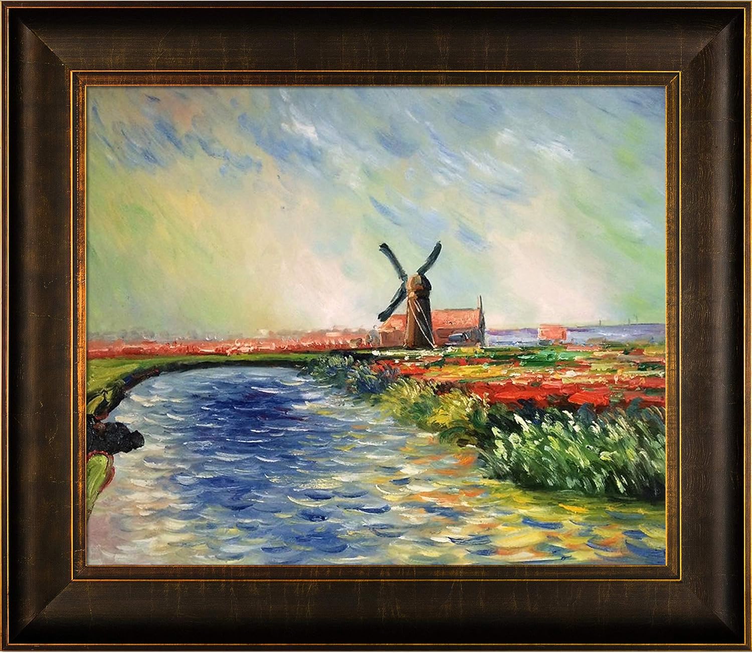 想像を超えての Overstockartモネチューリップフィールドオランダでwith Victorianゴールドフレーム油絵 ゴールド仕上げ 最安値に挑戦 Sylvaniatownshippolice Com