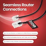 rhinocables RJ11 to RJ45 Cable Modem Router Network Patch Lead 2m Black view 2