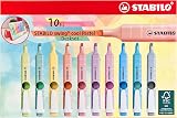 STABILO swing cool Pastel Highlighter Deskset 10 Assorted Colours view 2