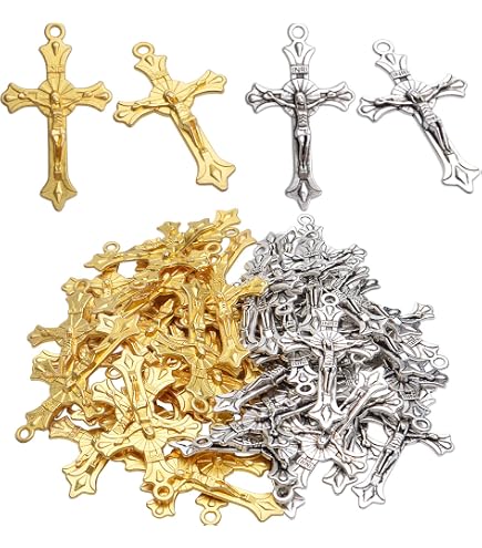 Amazon.com: 2 Inches Alloy INRI Rosary Jesus Crucifix Cross,Pack