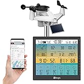 Logia 21-in-1 Wireless Weather Station with 7-in-1 Solar Sensor Array, 6-Day Forecast, Wi-Fi, Large 10" Color Display, Wind Speed/Direction, Rainfall, UV Index, Light Intensity, Temperature & Humidity