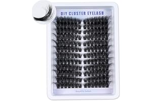 False Eyelashes 100 Pairs Natural Wispy Faux Mink Lash Clusters, Eyelash Extensions C Curl Individual Lashes,120-216 pcs (100