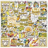 60PCS Bananas Baseball Stickers for Fans Funny Savannah Cartoon Banana Ball Merch Waterproof Vinyl Decals for Laptop Bumper Skateboard Water Bottles Phone