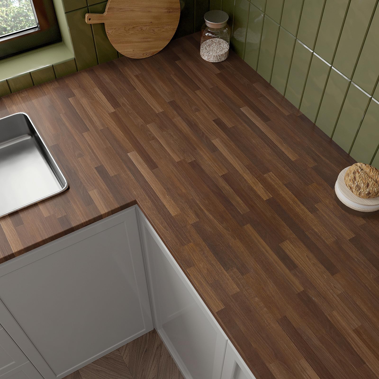 VaryPaper Dark Brown Wood Panel Wallpaper 40cmx800cm Peel and Stick Thick Wooden Contact Paper for Kitchen Countertops Wood Effect Sticky Back Plastic Furniture Wrap Worktop Cupboard Vinyl Wrap