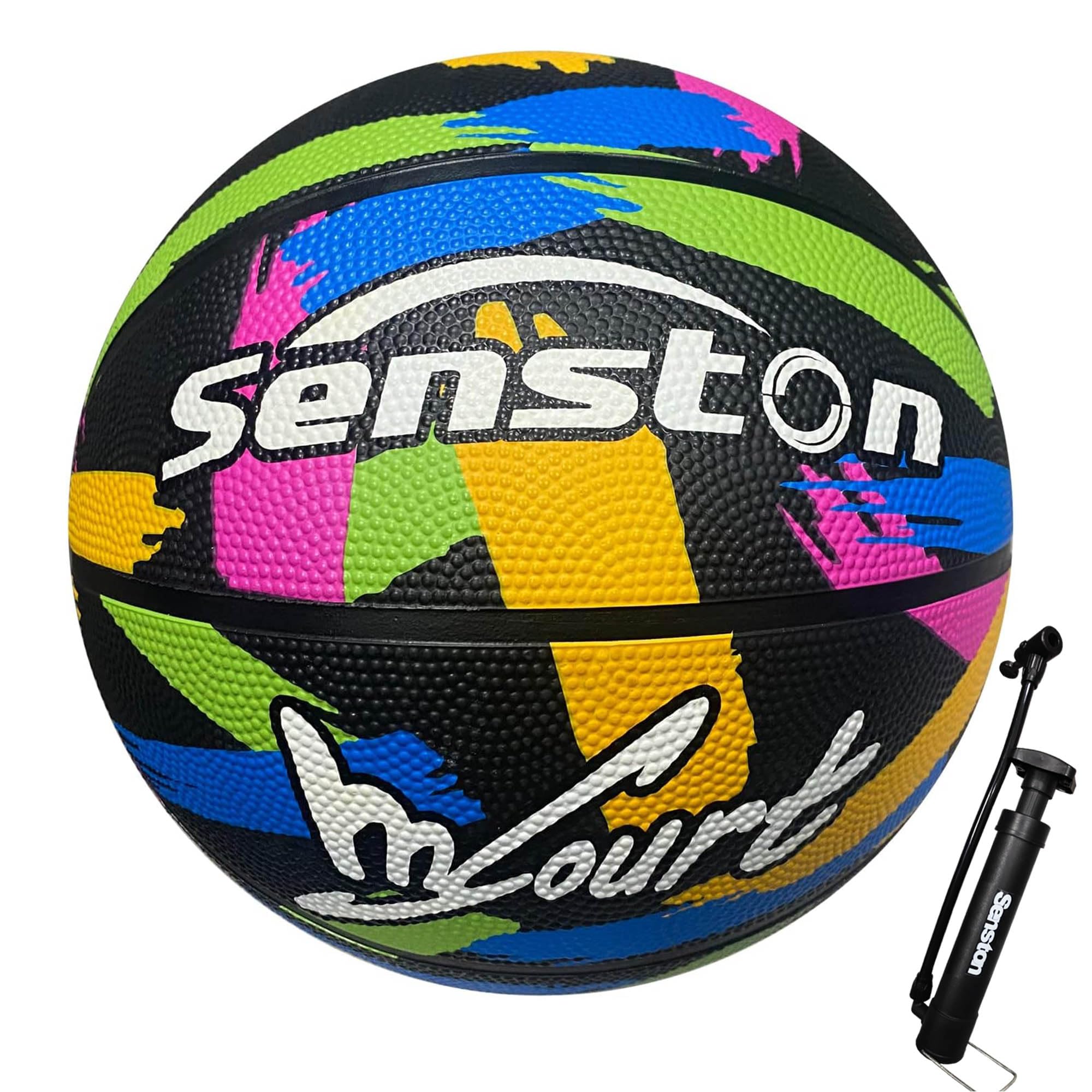 Senston Street Basketball Size 7 with Pump,Basket Ball Game Training Basketball