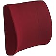 DMI Lumbar Support Pillow for Chair to Assist with Back Support with Removable Washable Cover to Ease Lower Back Pain while Improving Posture, 14 x 13 x 5, Contoured Foam, Premium,Burgundy