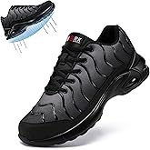 LARNMERN Steel Toe Shoes for Men Wide Women Lightweight Puncture Proof Work Safety Sneakers Breathable Slip Resistant Tennis Shoe