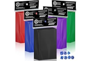 PLOEOUAR 500 Count Card Sleeves for Trading Cards, Matte Deck Guard Card Sleeves, Card Protectors Sleeves for MTG, Baseball/Sports Cards, Yugioh Card, Game Card (5 Colors)