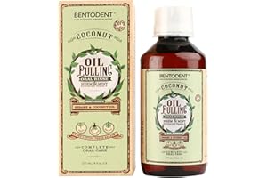 Bentodent Coconut Oil Pulling, Powerful Neem & Mint, Dual Strength of Sesame & Coconut Oil, Pulling oil for Teeth & Gums, Zer