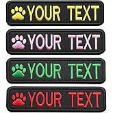 Custom Name Patches, 2PCS Personalized Embroidery Name Patch | Dog Patch with Hook Loop Fastener, Military Tactical Dog Patches for Uniform Vest Bags Dog Harness Collars Clothing