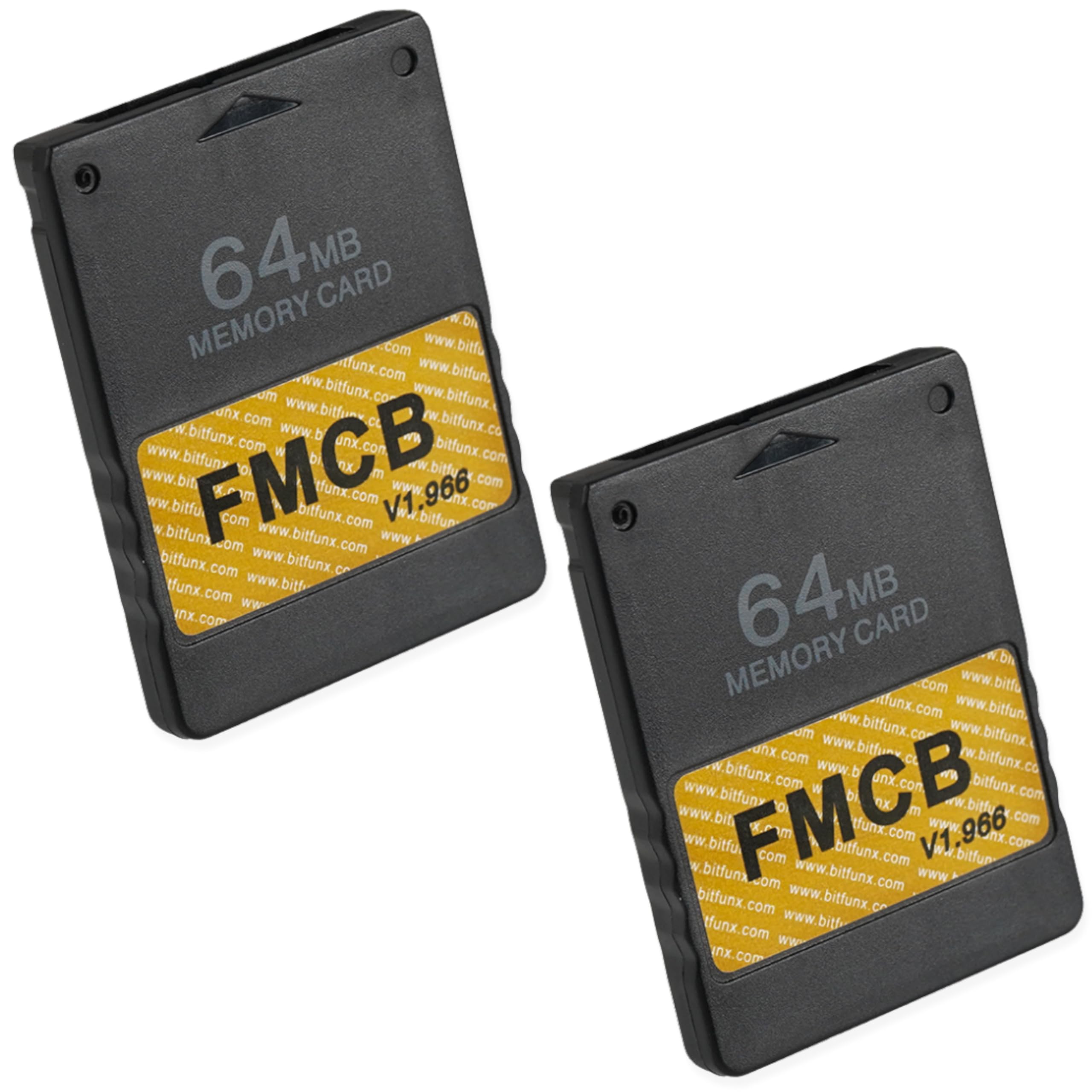 Skywin FMCB Free McBoot Card v1.966 for PS2 (2 Pack) - Plug and Play PS2 Memory Card - 64 GB, Runs Games in USB Disk or Hard Disk