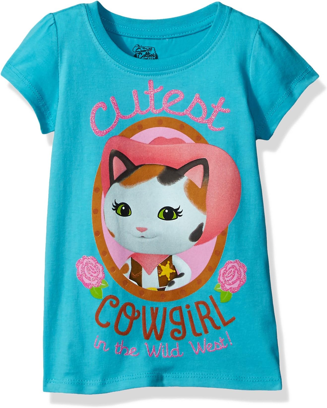 Disney Girls' Toddler Girls' Sheriff Callie-Cutest Cowgirl Puff Sleeve T-Shirt