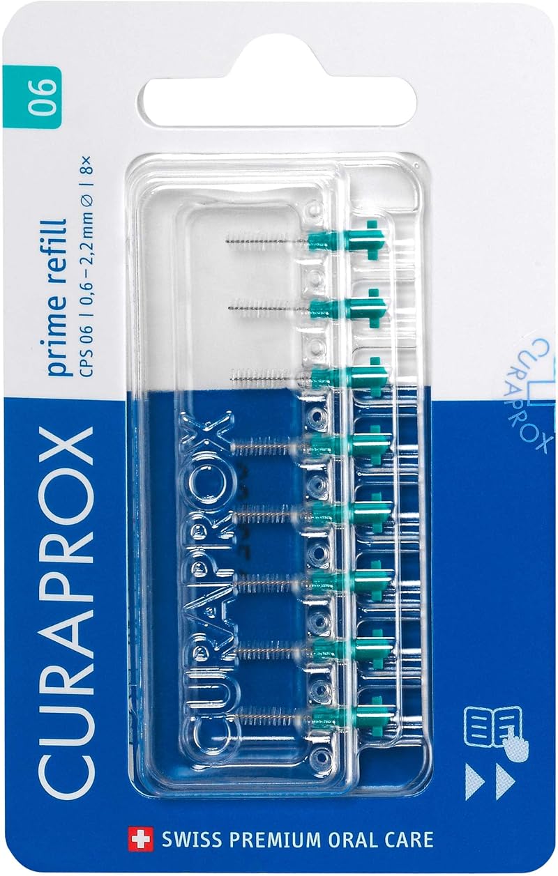 Curaprox CPS 06 Prime Interdental Brush Refills ISO 0 Green 8-pcs