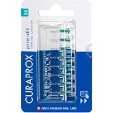 Curaprox Interdental Brush Refills CPS Prime, Size 06, Blue, 8-Pack | Inter Proxy Brush, Prime Interdental Brush, Ultra-Fine Filaments, Click System, Fits Curaprox IDB Holders, Swiss Oral Care
