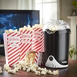 VonShef Popcorn Maker 1200W Air Popper One Touch Operation Black view 4