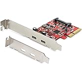StarTech.com 2-Port USB 3.2 Gen 2 PCIe Card, USB-C 10Gbps PCI Express 3.0 x4 Adapter, Data Only, Windows/macOS/Linux, TAA