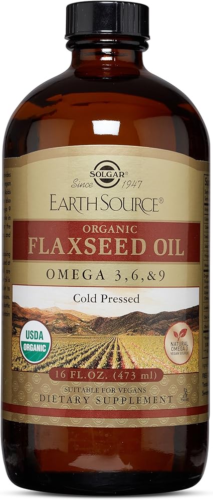 Amazon Com Solgar Earth Source Organic Flaxseed Oil 16 Oz