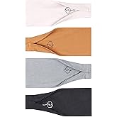 Maven Thread 4" Wide Workout Headbands for Women (4 Pack) – Non-Slip Sweatbands for Gym, Running & Yoga