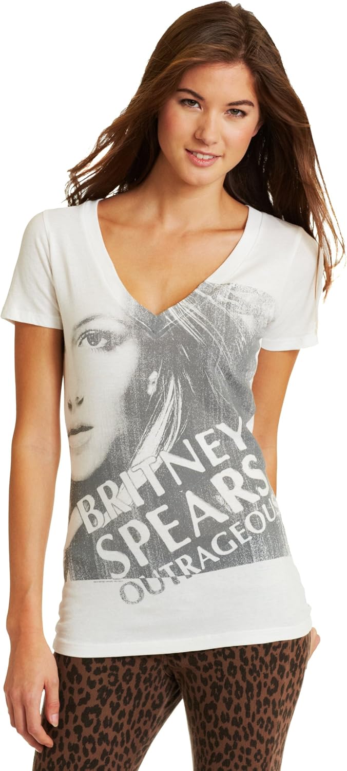 Amazon.com: FEA Women's Britney Spears Outrageous v-Neck t ...