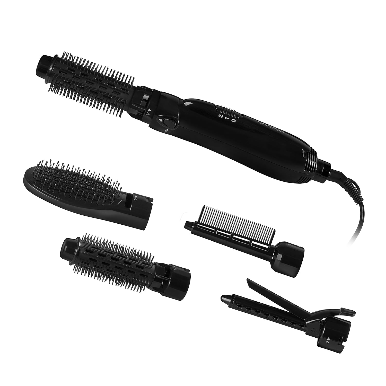 Carmen C81047 Hot Air 600 W MultiPurpose Styler with 4 Attachments and