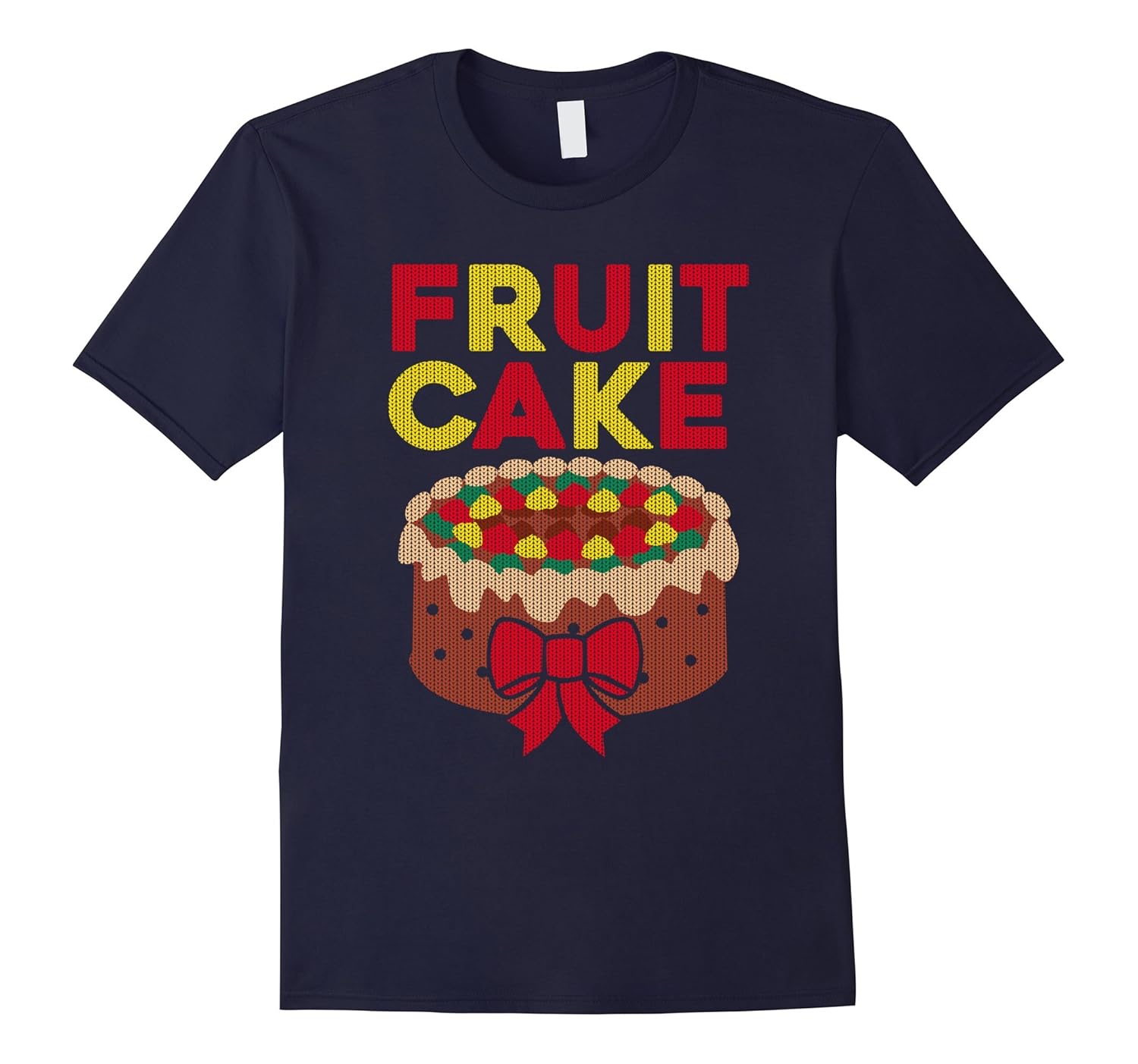 Fruit Cake Ugly Christmas Sweater Style T-Shirt-Rose