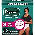 Depend Fresh Protection Adult Incontinence & Postpartum Bladder Leak Underwear for Women, Disposable, Maximum, Small, Blush, 32 Count, Packaging May Vary