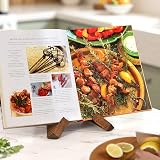 PUERSI Wooden Recipe Book Stand Farmhouse Kitchen Display Holder view 7