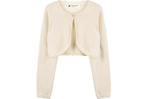 BlackButterfly Girls Long Sleeve Knitted Childrens Kids Bolero Shrug