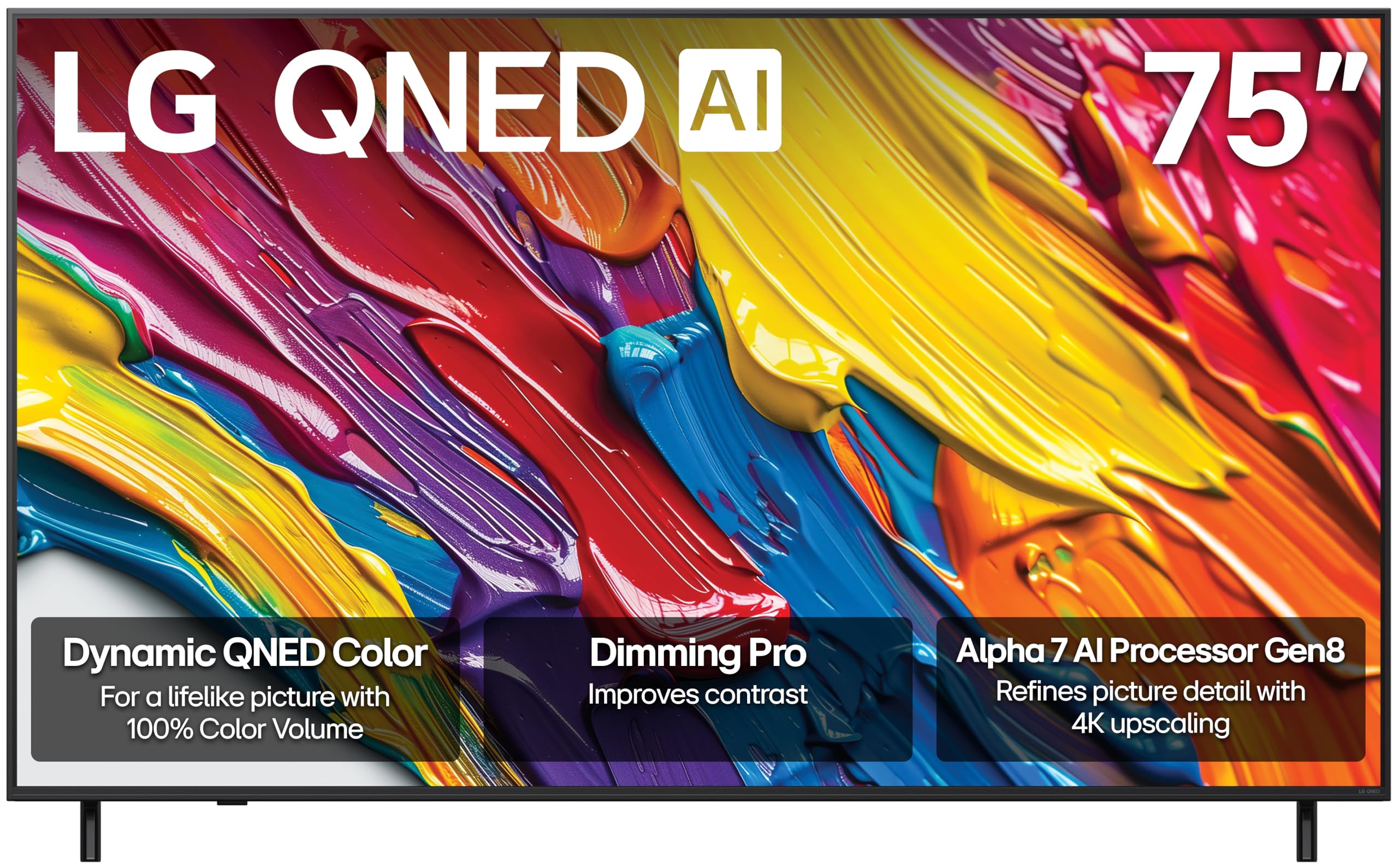 Photo 1 of ************SCREEN DESTROYED-NON-FUNCTIONAL, FINAL SALE************
LG 75-Inch Class QNED AI 4K QNED82A Series Smart TV w/AI Sound, HDR10, 4K Super Upscaling, Filmmaker Mode, Wow Orchestra, Alexa Built-in (75QNED82AUA, 2025)