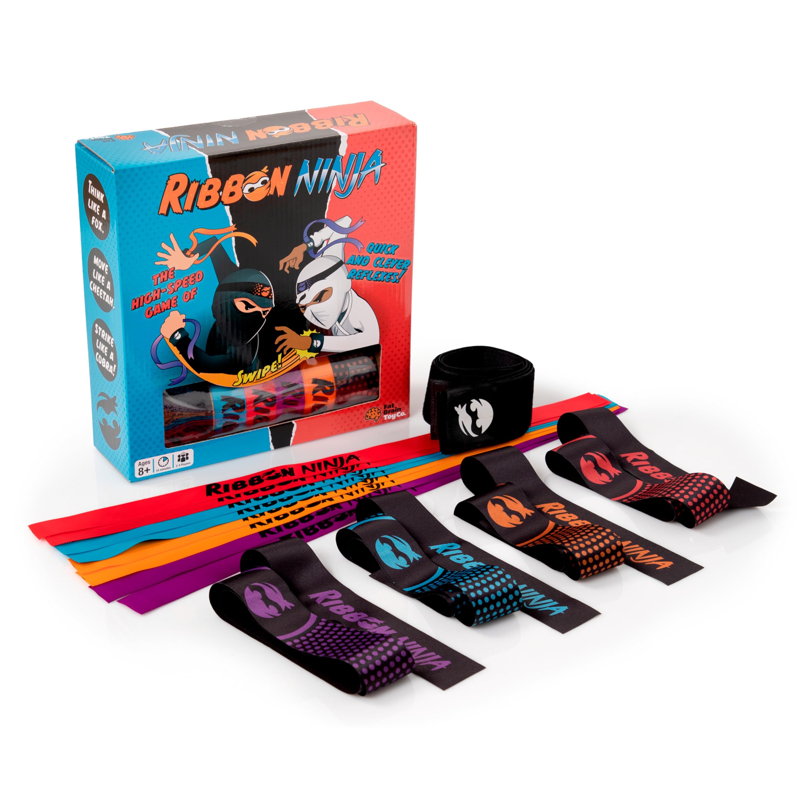 Fat Brain Toys Ribbon Ninja Game - Active Ribbon-Snatching Indoor or Outdoor Ninja Kids Toys for Kids & Teens