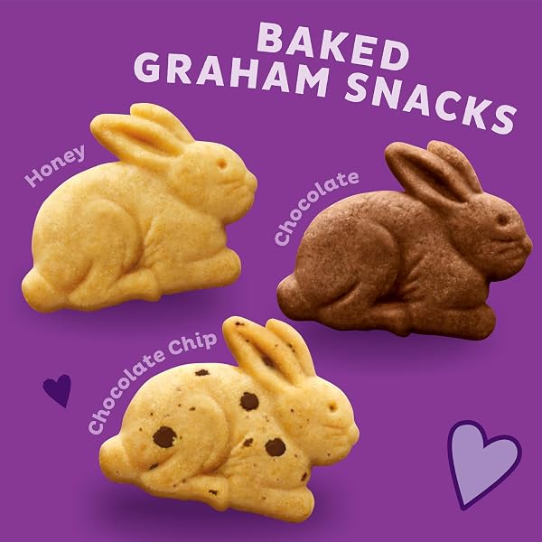 ANNIE’S ORGANIC FRIENDS BUNNY GRAHAMS, CHOCOLATE CHIP, CHOCOLATE, AND HONEY BAKED GRAHAM SNACKS, 12 POUCHES, 12 OZ