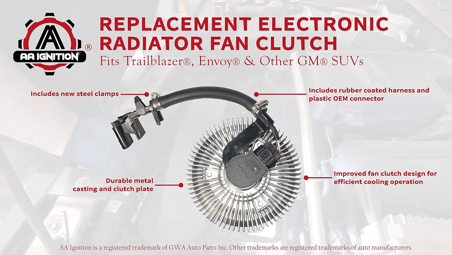 Amazon Com Electronic Radiator Fan Clutch With Harness Compatible With Chevrolet Gmc Buick Vehicles Trailblazer 2002 2009 Envoy Rainier Ascender Bravada 9 7x Replaces 25790869 622001 15293048 Automotive