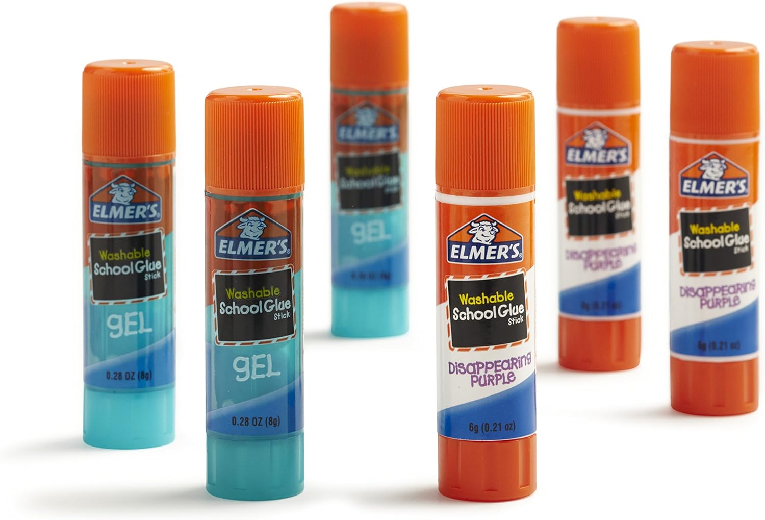 Elmer's Washable School Glue, Gel & Disappearing Purple, 6 Pack : Office Products