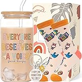 Speech Language Pathologist Gift - SLP Appreciation Gift for Women, Tumbler, Socks, Keychain, Everyone Deserves a Voice Theme for SLPs, Therapists on SLP Month, Graduation, Thank You, Christmas