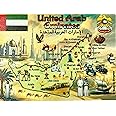United Arab Emirates (UAE) Graphic Map and Attractions Souvenir Fridge Magnet 2.5" X 3.5"