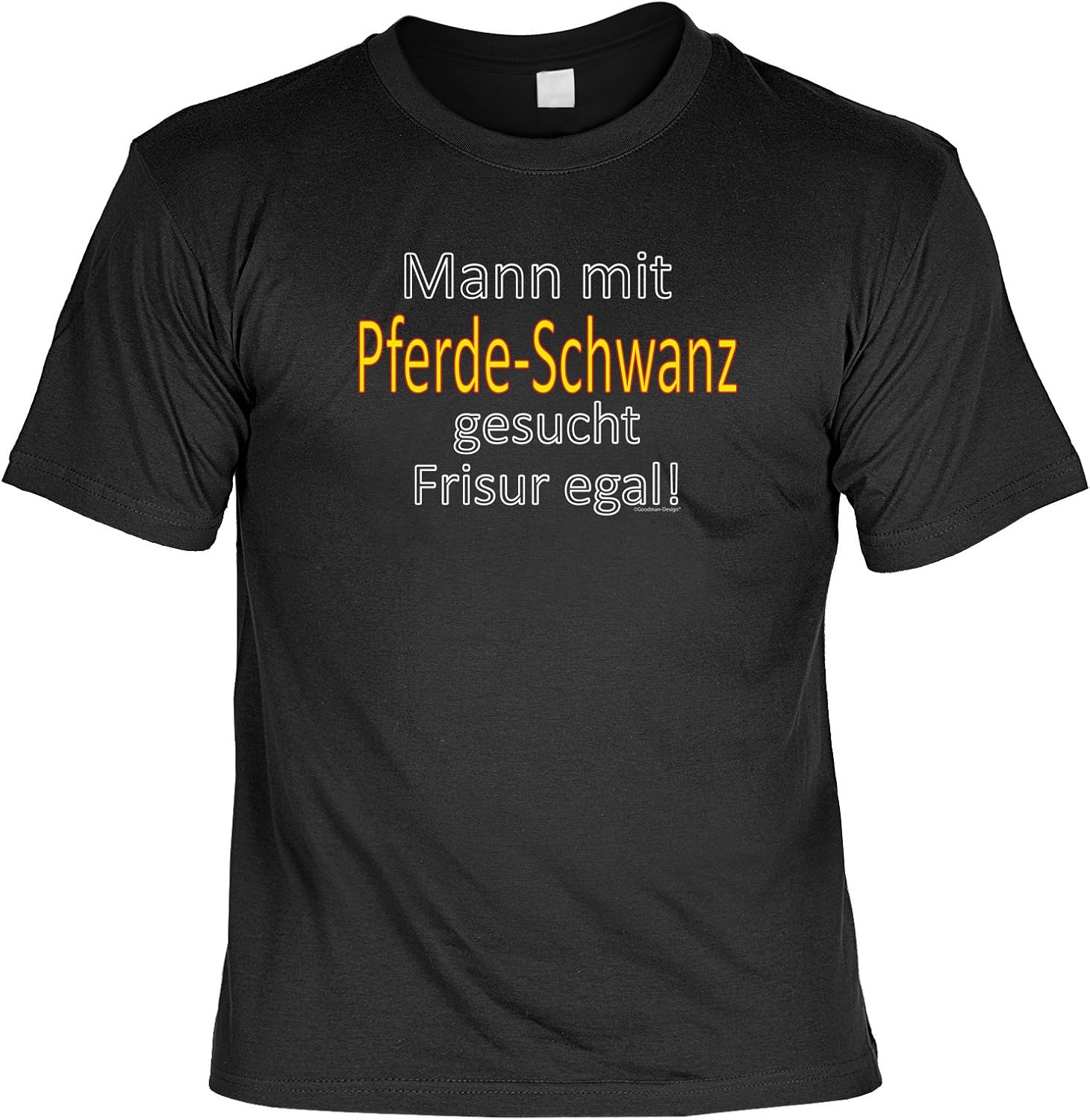 sabuy TShirt Mann mit Pferdeschwanz Gesucht Lustiges Shirt mit