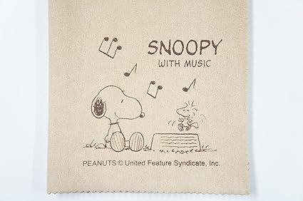 Amazon Snoopy With Music Scloth Am スヌーピーと音符柄 エグゼクティブ ラグジュアリー クロス 木管楽器メンテナンス用品 楽器