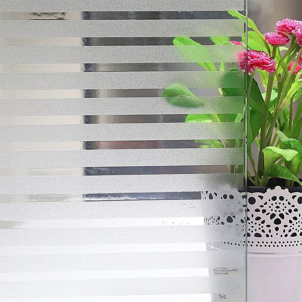 FENTIS Privacy Window Film Decorative Blinds Window Sticker Frosted Static Cling Window Glass Film for Office and Home No Residue UV Prevention Easy Removal 44.5x200cm