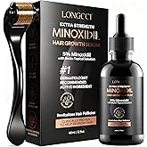 5% Minoxidil Hair Growth Serum for Women: Extra Strength Hair Loss Treatment with Biotin for Thinning Hair - Regrowth Topical Solution to Restore Follicle Health & Thicker Results